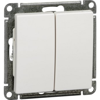 2-клавишный выключатель SCHNEIDER ELECTRIC W59, 10АХ, механизм, БЕЛЫЙ