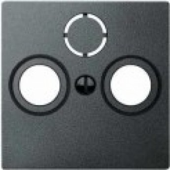 Центральная плата SCHNEIDER ELECTRIC MERTEN двойной/тройной антенной розетки TV+FM+SAT , АНТРАЦИТ, SM