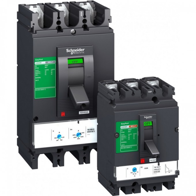 Автоматический выключатель 3P SCHNEIDER ELECTRIC EASYPACT CVS630F 36КА ETS2.3 630A LV563505