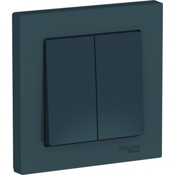 2-клавишный выключатель SCHNEIDER ELECTRIC ATLASDESIGN в сборе, ИЗУМРУД