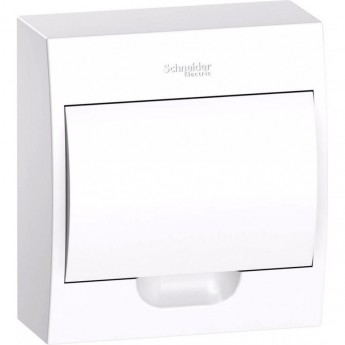 Корпус навесной с белой дверцей SCHNEIDER ELECTRIC EASY9 1ряд/8мод,IP40,IK07,63А,2 клеммы,Россия
