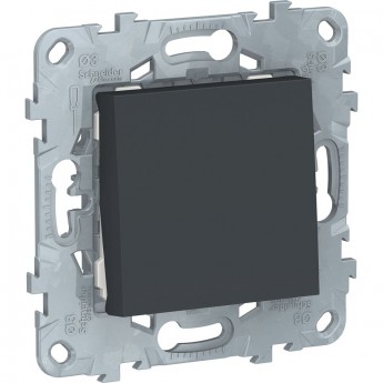 Переключатель 1-клавишный SCHNEIDER ELECTRIC UNICA NEW, сх. 6, 10 AX, 250 В, антрацит