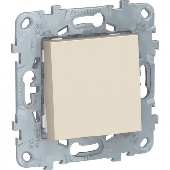 Переключатель 1-клавишный SCHNEIDER ELECTRIC UNICA NEW, сх. 6, 10 AX, 250 В, бежевый