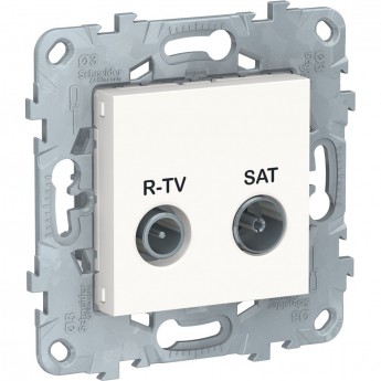 Розетка R-TV/SAT SCHNEIDER ELECTRIC UNICA NEW, оконечная, белый